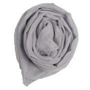 LaFiore24 Damen Stola Chiffon Schal Hals Tuch Grau