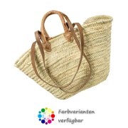 LaFiore24 Einkaufskorb Schulter Tasche Palmblatt Shopper Damen Henkeltasche Natur