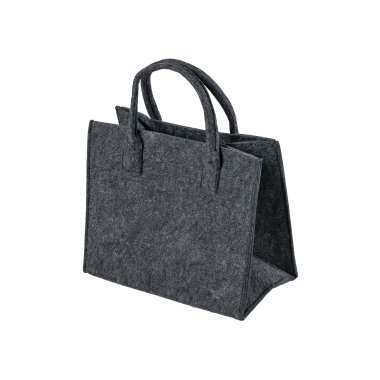 LaFiore24 Hochwertige Filztasche Einkaufstasche Damen Henkeltasche Festivalbag mittel gross dunkel grau